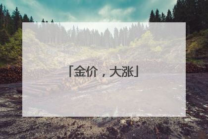 金价，大涨