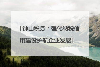 钟山税务：强化纳税信用建设护航企业发展