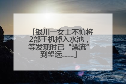 银川一女士不慎将2部手机掉入水池，等发现时已“漂流”到望远……