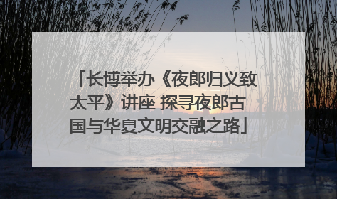 长博举办《夜郎归义致太平》讲座 探寻夜郎古国与华夏文明交融之路