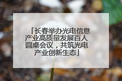 长春举办光电信息产业高质量发展百人圆桌会议，共筑光电产业创新生态