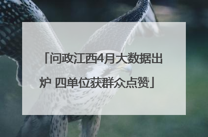 问政江西4月大数据出炉 四单位获群众点赞