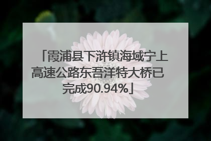 霞浦县下浒镇海域宁上高速公路东吾洋特大桥已完成90.94%