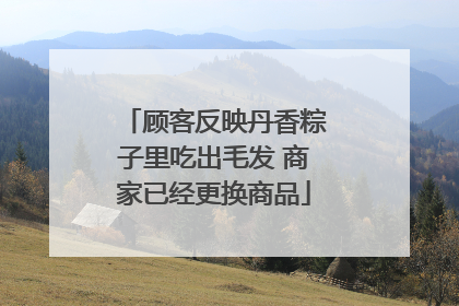 顾客反映丹香粽子里吃出毛发 商家已经更换商品