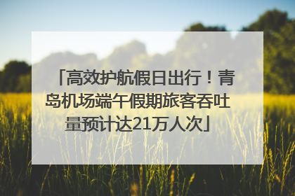高效护航假日出行！青岛机场端午假期旅客吞吐量预计达21万人次