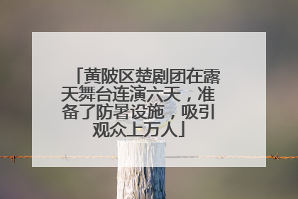 黄陂区楚剧团在露天舞台连演六天，准备了防暑设施，吸引观众上万人