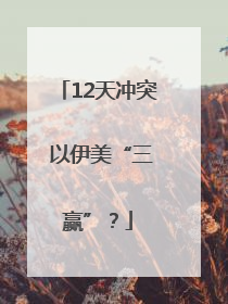 12天冲突 以伊美“三赢”？