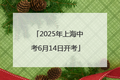 2025年上海中考6月14日开考