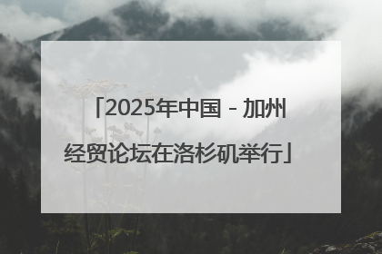 2025年中国－加州经贸论坛在洛杉矶举行