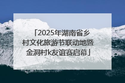 2025年湖南省乡村文化旅游节联动地暨金洞村k友谊赛启幕