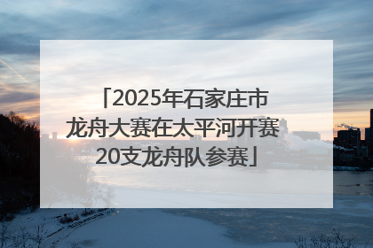 2025年石家庄市龙舟大赛在太平河开赛 20支龙舟队参赛