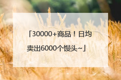 30000+商品！日均卖出6000个馒头~