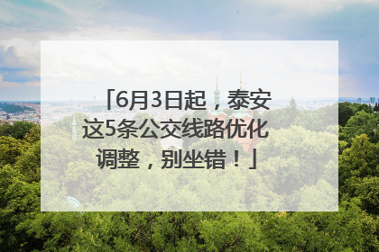 6月3日起，泰安这5条公交线路优化调整，别坐错！