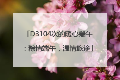 D3104次的暖心端午：粽情端午，温情旅途