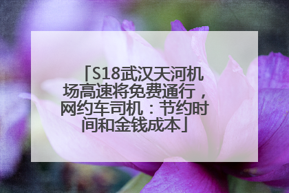 S18武汉天河机场高速将免费通行，网约车司机：节约时间和金钱成本